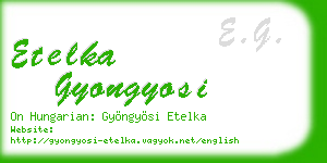 etelka gyongyosi business card