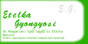etelka gyongyosi business card